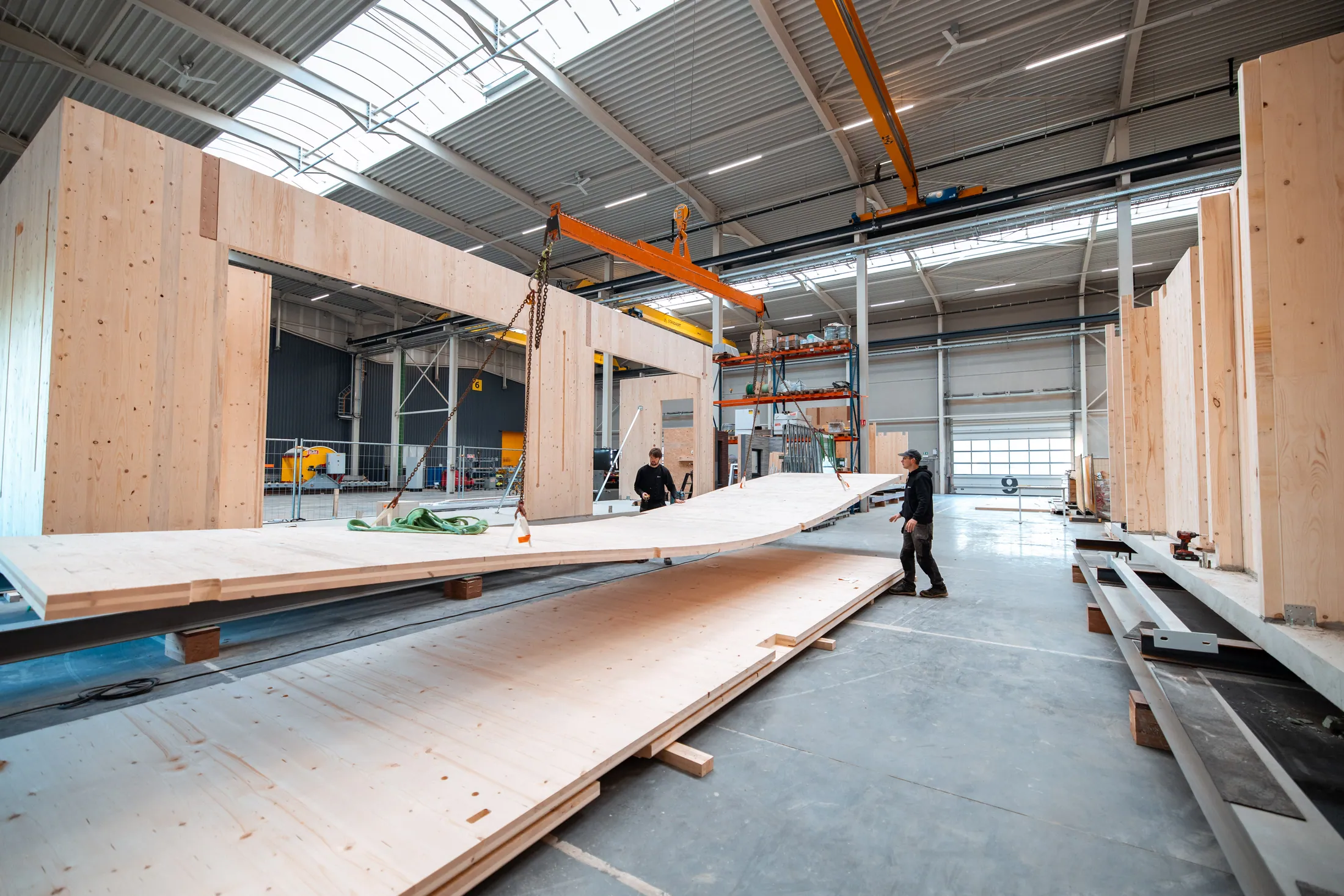 Plaatsing van een modulaire vloerconstructie